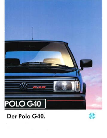 1992 VOLKSWAGEN POLO G40 BROCHURE DUITS, Nieuw, Volkswagen, Author