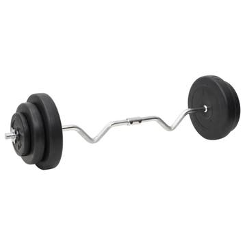 vidaXL Halterset met gewichten curl 60 kg, Verzenden, Nieuw