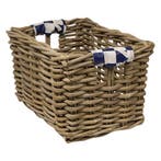 Wicked Rieten Fietsmand XL Navy Checker naturel, Verzenden, Nieuw