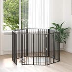 vidaXL Hondenhek 6 pcs Zwart 80 x 100 cm Gegalvaniseerd, Verzenden, Nieuw