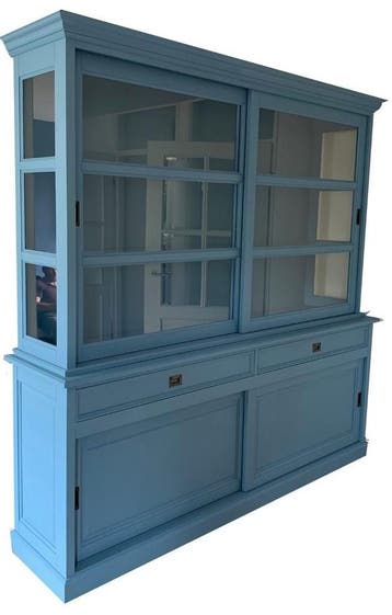 Buffetkast oud blauw Montfoort 220cm, Ophalen of Verzenden, Nieuw