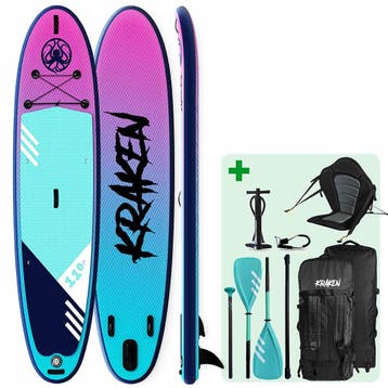 KRAKEN Sky SUP 11 ft dubbellaags + kajakset - nieuw, Verzenden, Nieuw