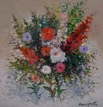 Bruno Improta (XX-XXI) - Composizione di fiori, Antiek en Kunst, Kunst | Schilderijen | Klassiek