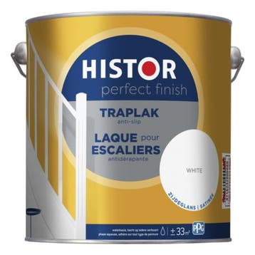 Histor Perfect Finish Traplak Zijdeglans (Anti-Slip) RAL, Verzenden, Wit, Nieuw, Lak