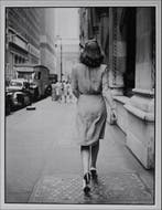 Stanley Kubrick - Woman in Polka dot dress walking towards