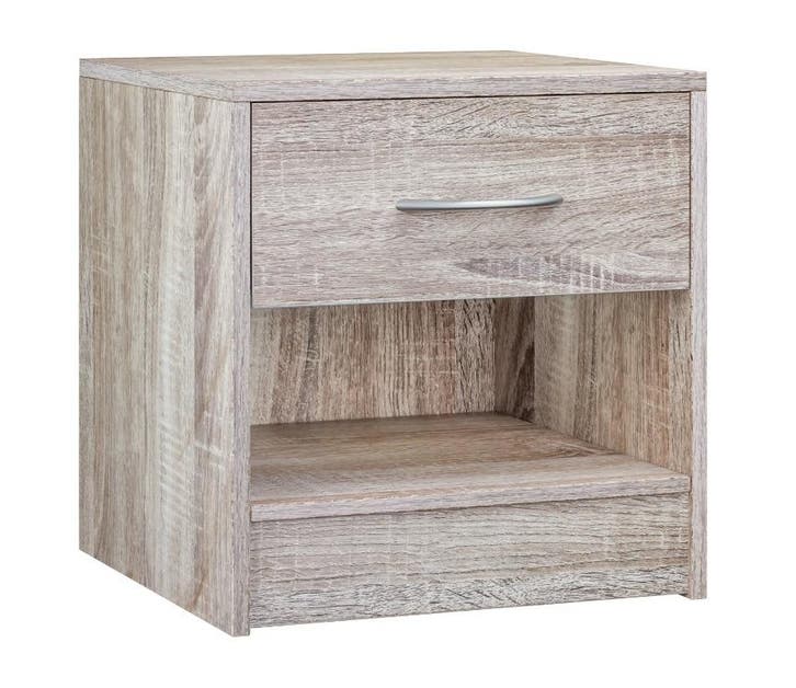 Nachtkastje Kiel Eik 41x39x28cm (Slaapkamer, Interieur), Huis en Inrichting, Slaapkamer | Bedden, Nieuw, Verzenden