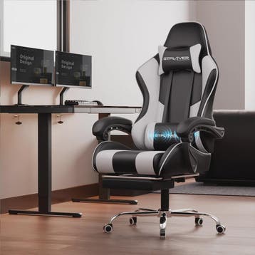 Gtplayer Ergonomische Gaming Chair met Massagefunctie en Voe, Verzenden, Nieuw