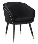 FAUTEUIL PARIJS NERA/GOUD CM 62X58X78, Huis en Inrichting, Ophalen of Verzenden, Nieuw