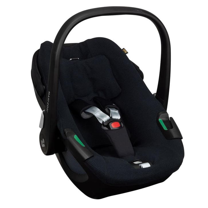 Maxi Cosi Pebble 360 hoes met gordelhoesjes | Zwart wafeltje, Kinderen en Baby's, Autostoeltjes