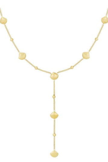 Goudlief Shell serenade ketting (Hangerkettingen, Kettingen), Verzenden, Nieuw, Zilver, Overige materialen