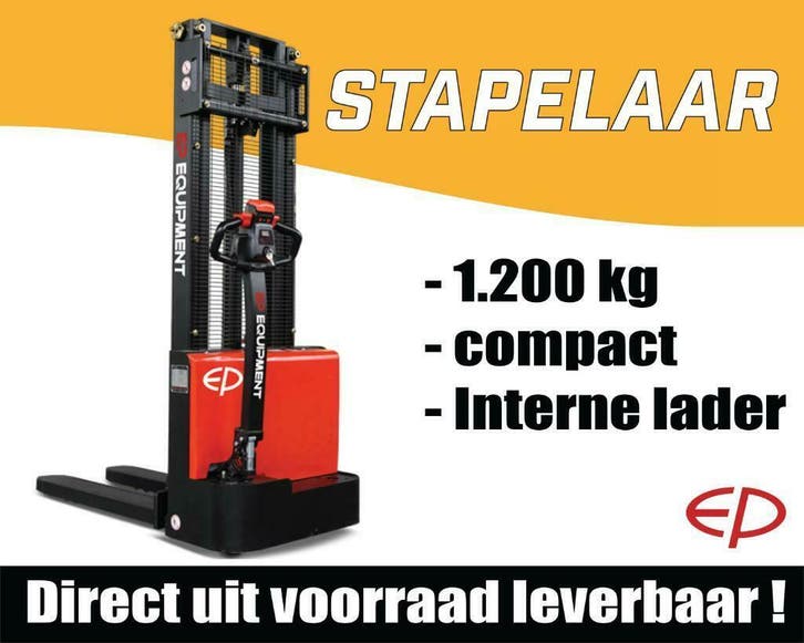 Nieuwe 1.200 kg volledig elektrische stapelaars vanaf, Zakelijke goederen, Machines en Bouw | Heftrucks en Intern transport, Stapelaar