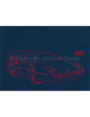 1988 FERRARI F40 PERSMAP ENGELS 477/87, Nieuw, Ferrari, Author