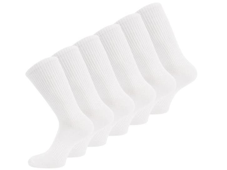 6 paar Katoenen damessokken - Naadloze sokken - Wit, Kleding | Dames, Sokken en Kousen, Verzenden