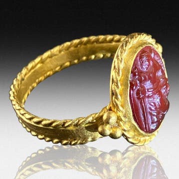 Oud-Romeins, Keizerrijk Romeins ring in goud, 3e eeuw, Sieraden, Tassen en Uiterlijk