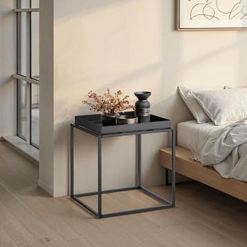 Bijzettafel Cambridge 40x40x44cm - zwart, Verzenden, Nieuw