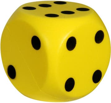Grote Dobbelsteen 15 cm (Geel) | Atabiano - Buitenspeelgoed, Verzenden, Nieuw