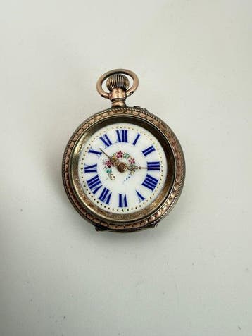 Engraved Chinese Market - Silver Pocket Watch - 437149 -