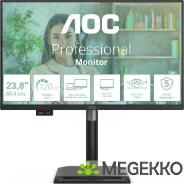 AOC Professional 24P4CV 23.8  Full HD 120Hz IPS Monitor, Verzenden, Nieuw, AOC