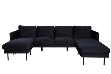Chaise-Longue  Simon  Zwart  Fluweel  Jörn, Huis en Inrichting, Verzenden, Nieuw