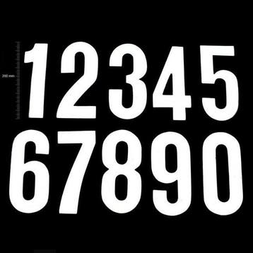 TMV Motorcross nummerstickers 200mm White 7 (20pcs), Ophalen of Verzenden, Nieuw