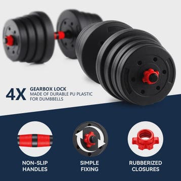 30KG Verstelbare Dumbbell & Barbell Set - Complete Home Gym, Verzenden, Nieuw