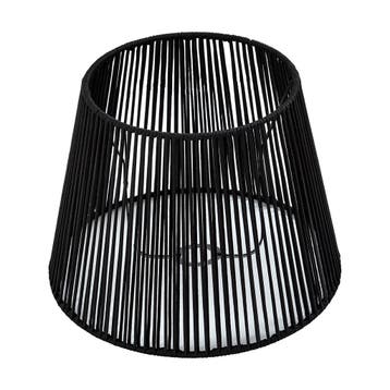 Buiten lampenkap met zwart touw IP54 40/28/30 - Jayla, Verzenden, Nieuw, Zwart, Rond