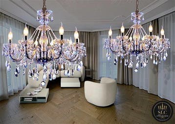 SLC Illumina - MG - Kroonluchter (2) - 12 L - Kristal - Paar