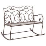 vidaXL Tuinbank 104 cm ijzer antiekbruin, Tuin en Terras, Tuinbanken, Verzenden, Nieuw, Metaal