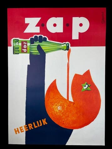Frans Mettes - Zap - Jaren 1980, Antiek en Kunst, Kunst | Tekeningen en Foto's
