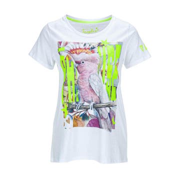 Frogbox • wit t-shirt met vogel • 36, Kleding | Dames, Princess goes Hollywood, Verzenden, Wit, Nieuw