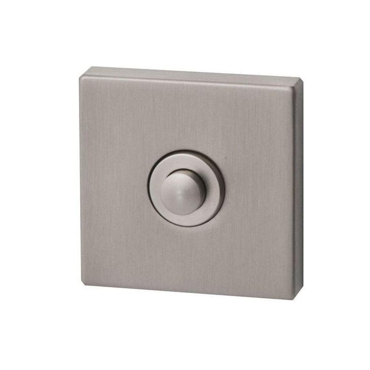 Beldrukker PBA vierkant - RVS, Huis en Inrichting, Deurbellen, Nieuw, Verzenden