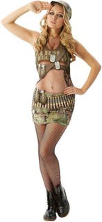 Sexy Leger Outfit - Kostuum Volwassenen - Maat S - 34/36, Kinderen en Baby's, Verzenden, Nieuw