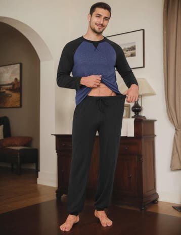 Herenset Katoenen Pyjama Lange Mouw - Comfortabel & Ademend, Verzenden, Nieuw