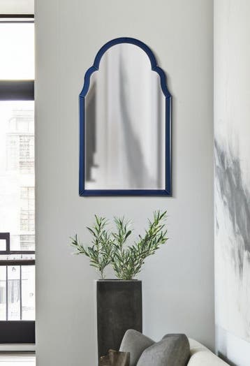 TANGER BLAUWE WANDSPIEGEL CM 47X1X80 ( BINNENSPIEGEL, Ophalen of Verzenden, Nieuw
