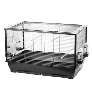 Vogelkooi Inter-Zoo Fiona Mini Zwart/Chroom – Parkietenko., Dieren en Toebehoren, Verzenden, Nieuw, Overige materialen, Vogelkooi