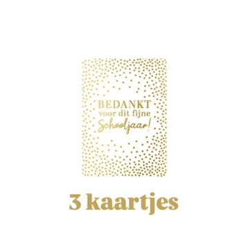 3 kleine kaartjes - Bedankt voor dit fijne schooljaar - o..., Diversen, Wenskaarten, Ophalen of Verzenden, Nieuw