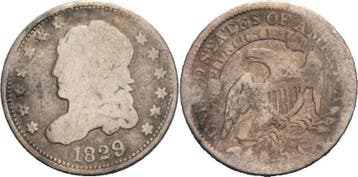 1/2 Dime (5 Cent) 1829 Vereinigte Staaten von Amerika, Postzegels en Munten, Munten | Amerika, Verzenden