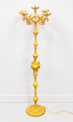 Lamp - Verguld brons - waterspuwers, Antiek en Kunst