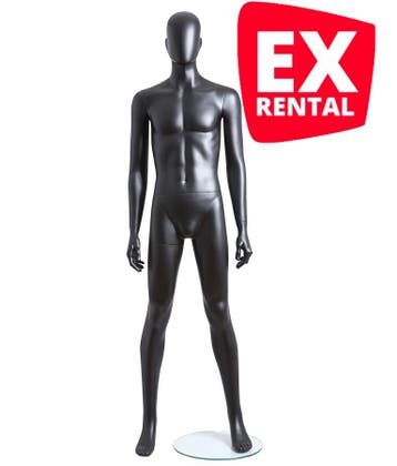 Faceless etalagepop man mat zwart IAN02-MB EX RENTAL, Zakelijke goederen, Kantoor en Winkelinrichting | Winkel en Inventaris