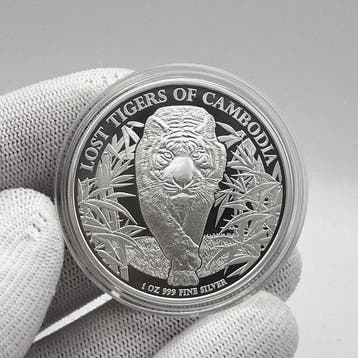 Cambodja. 3000 Riels 2026 – Lost Tigers of Cambodia – 1 oz