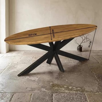 Eettafel Brandy | 180 cm | Ovaal | Starfurn, Huis en Inrichting, Tafels | Eettafels, Ophalen of Verzenden, Nieuw