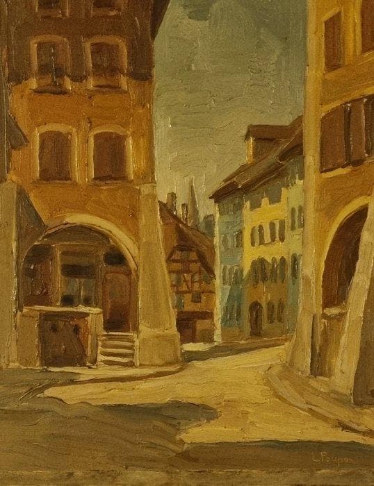 Louis Poupon (1907-1970) - Borgo, Antiek en Kunst, Kunst | Schilderijen | Klassiek