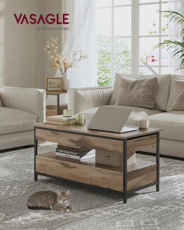 Verstelbare Salontafel met Lade en Open Vak - 100x50cm, Huis en Inrichting, Verzenden, Nieuw