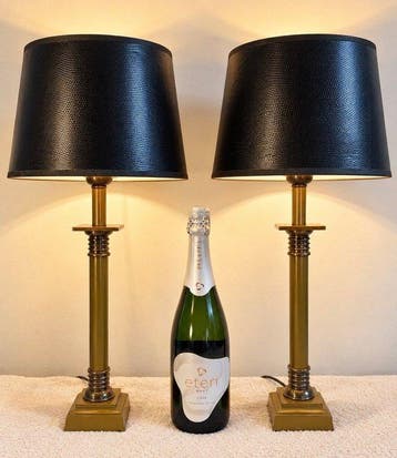 Light Makers - Tafellamp (2) - Messing, Staal, Leder -