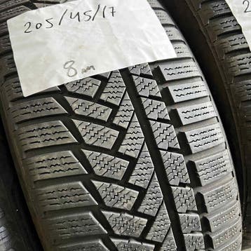 2 x Continental Winter TS830P 205-45-17 Winterbanden 8mm, Gebruikt, 17 inch, Band(en), Personenwagen