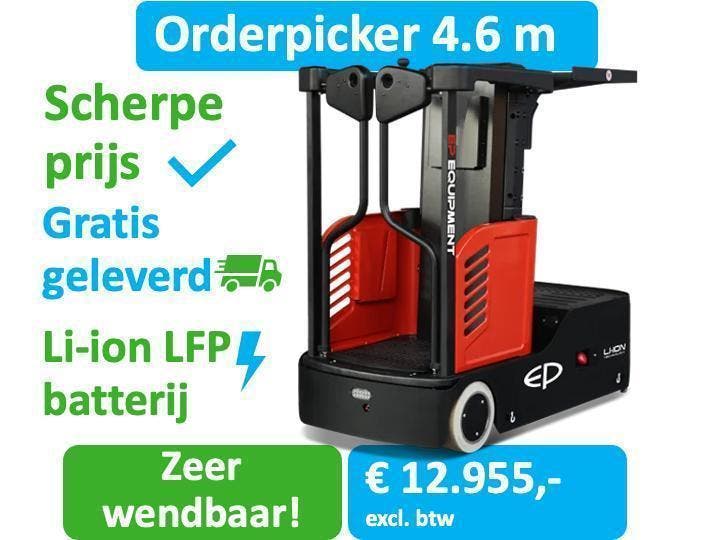 Orderpicker | EP | Webshop | E-commerce | 4.6m | Li-ion accu, Zakelijke goederen, Machines en Bouw | Heftrucks en Intern transport