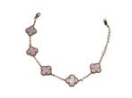 Veiling - Klaver Design | 18kt Gold Plated Armband, Nieuw