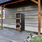 Houtopslag | Brandhoutrek | Houtrek | 40x28x120cm | Staal, Verzenden