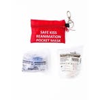 Beademingsmasker in rood tasje – sleutelhanger, Verzenden, Nieuw