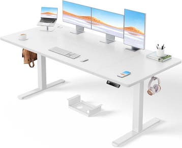 ErGear In hoogte verstelbaar bureau, 180 x 80 cm, 100 kg dra, Verzenden, Zo goed als nieuw